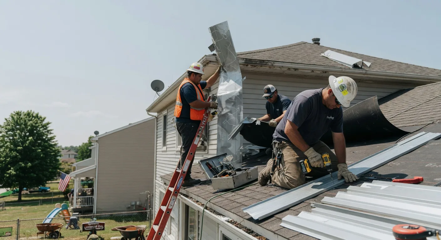 Storm Damage Metal Roof Repair in Hornick, IA